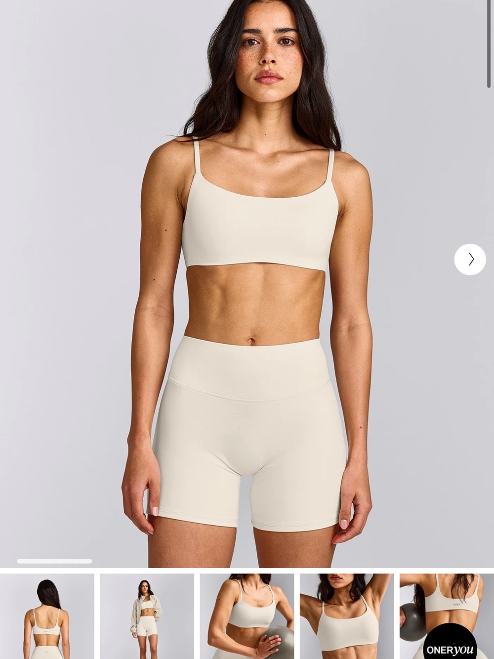 Oner active soft motion Strappy sports bra marshmallow white